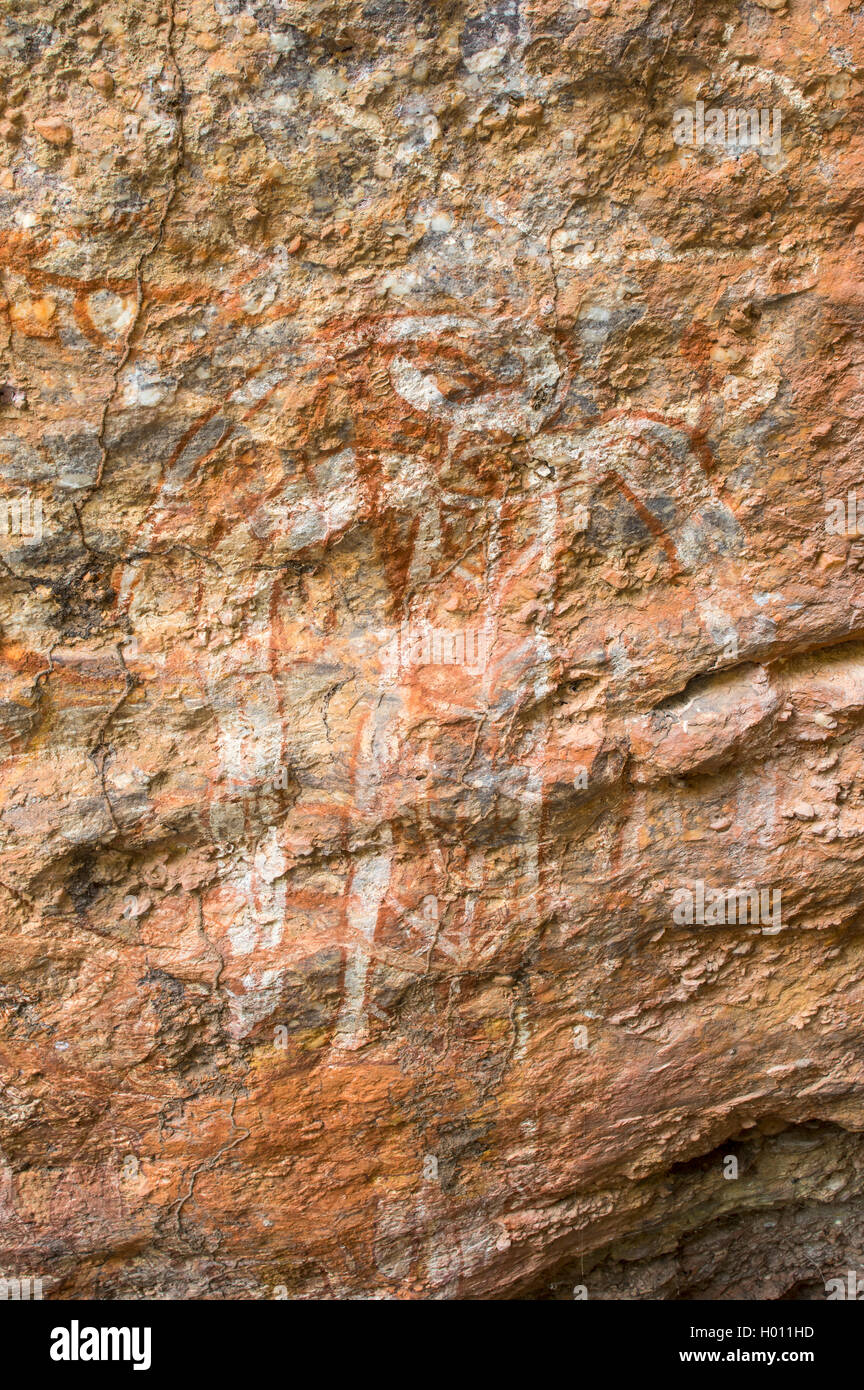 Aboriginal rock art at the Nourlangie Rock, Kakadu National Park