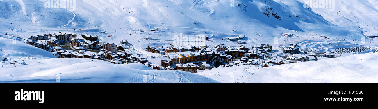 The ski resort of Val Thorens, France, Savoie, Val Thorens Stock Photo