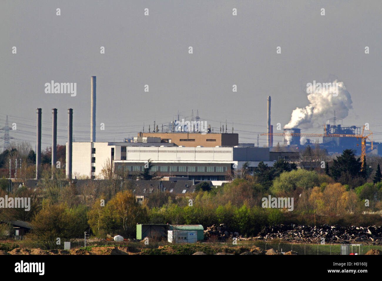 industrial plant near Kalkum, Germany, North Rhine-Westphalia, Duesseldorf Stock Photo