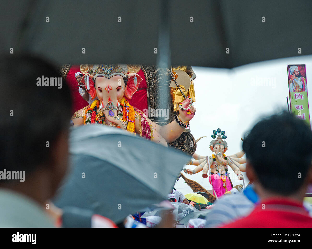 The image of Ganpati Visarjan at Girgaum chowpatty, Mumbai, Maharashtra,  India Stock Photo - Alamy