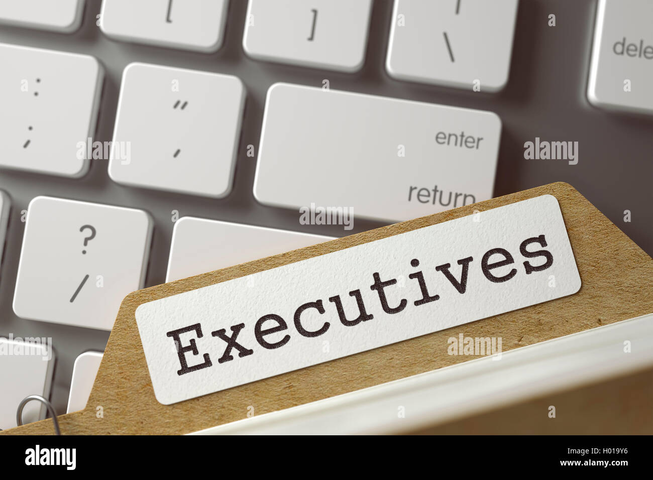 Folder Register Executives. 3D. Stock Photo