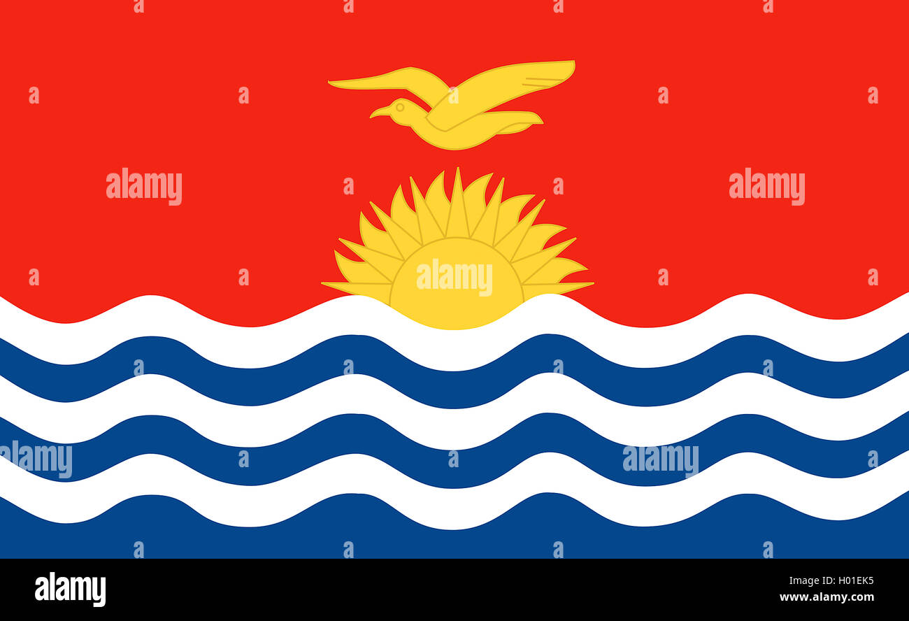flag of Kiribati, Kiribati Stock Photo