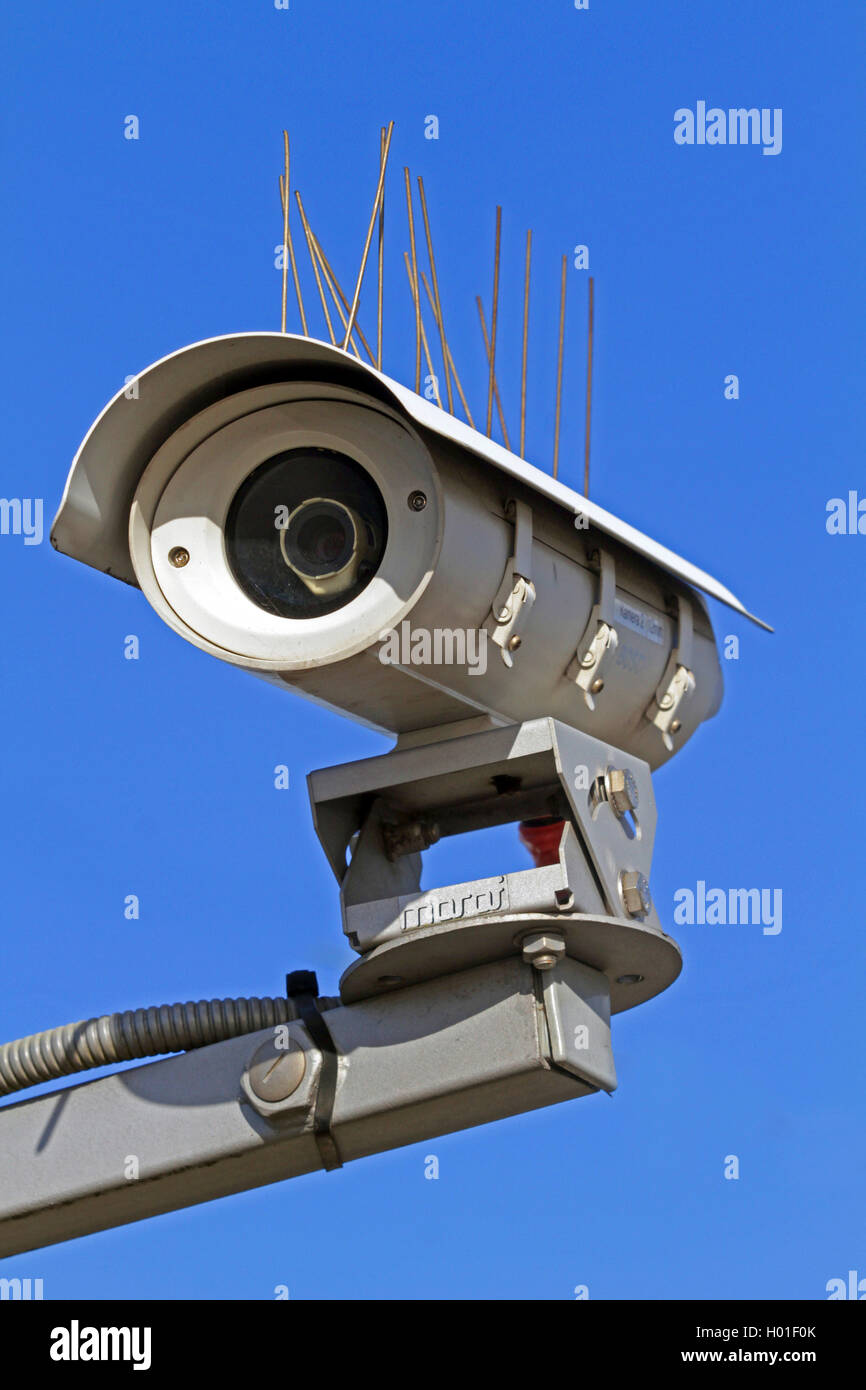 video surveillance with pigeon defence, Germany Stock Photo Alamy