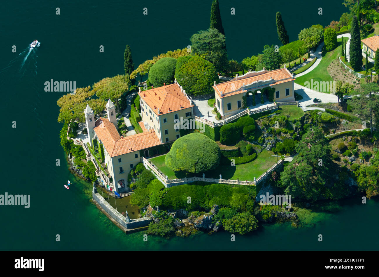 Italie, Lombardie, lac de Come, Lenno, villa Balbianello ...