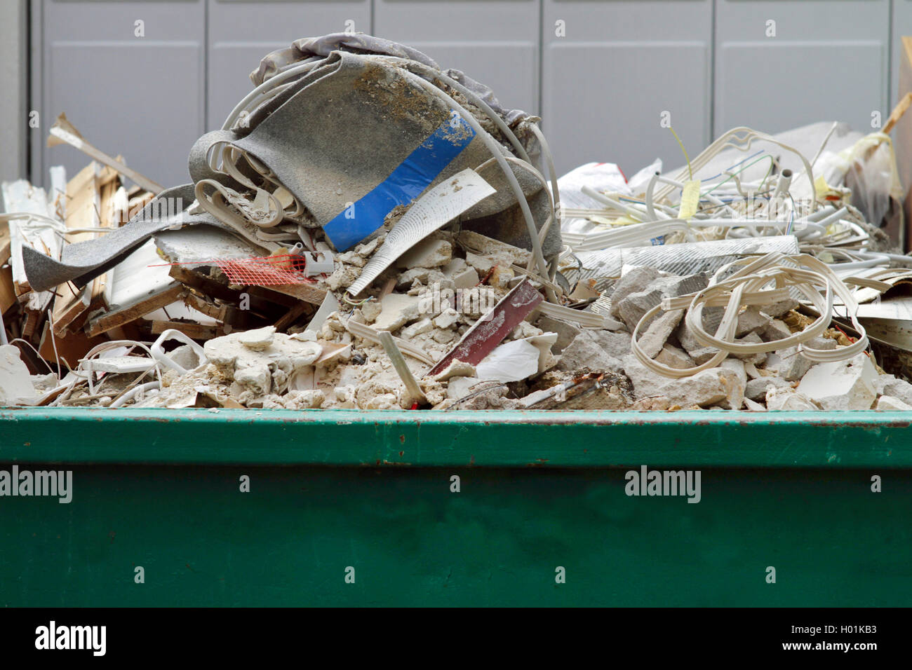 container with construction waste, Germany Stock Photo