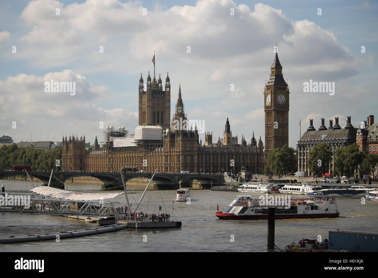 London skyline, London, capital city, Brexit, tourist, UK, Great Britain, River Thames, capital of England, House of Parliament Stock Photo
