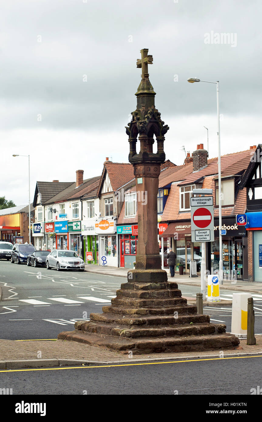 Bromborough village centre Stock Photo Alamy