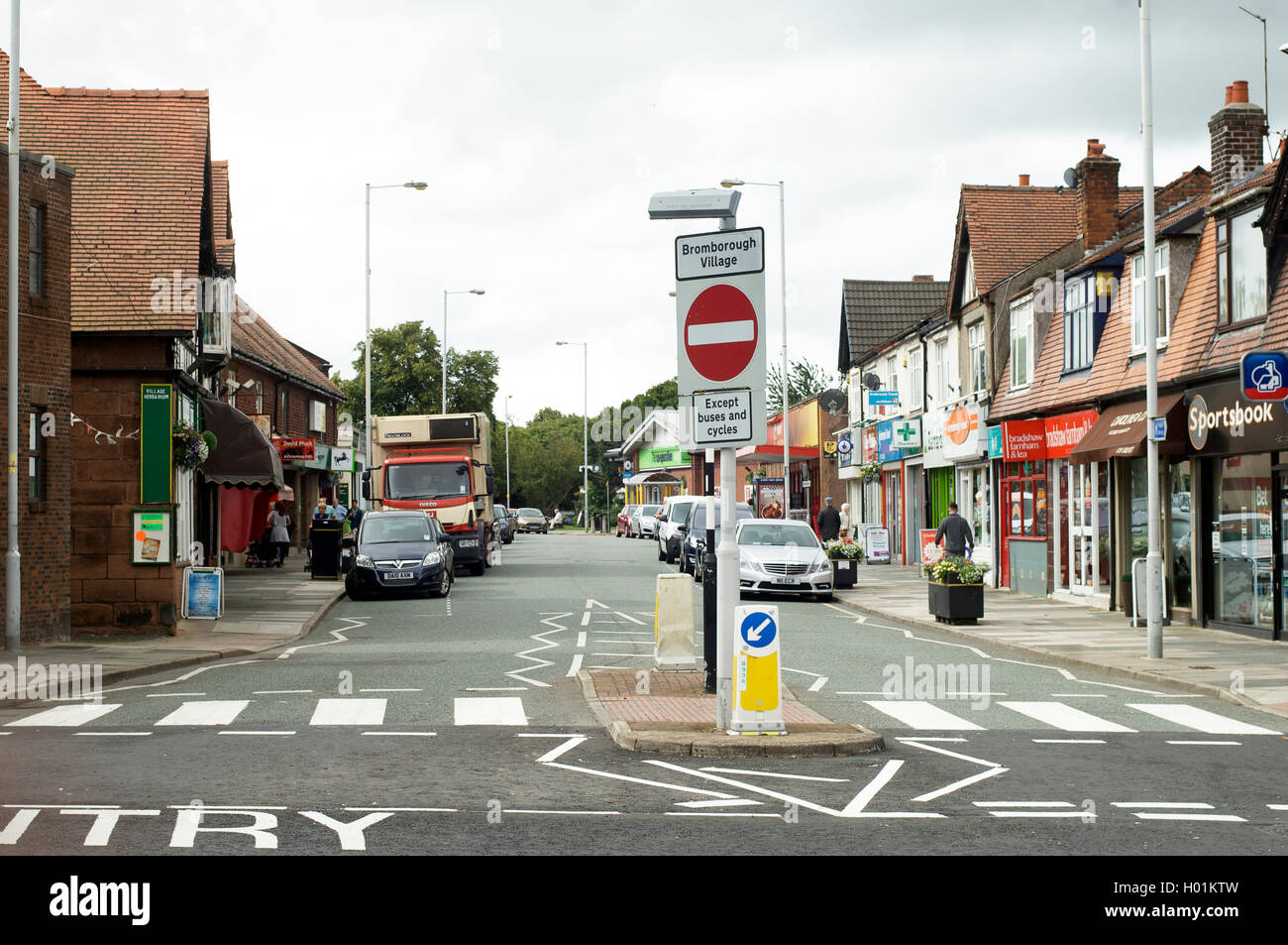 Bromborough village centre Stock Photo Alamy