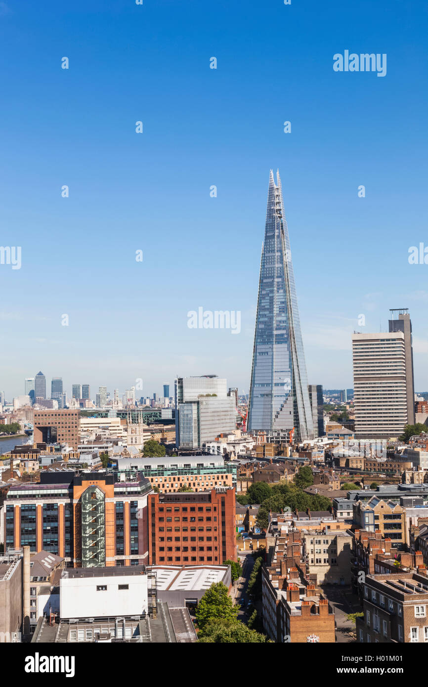 England, London, View of Southwark and The Shard from Tate Modern Stock Photo