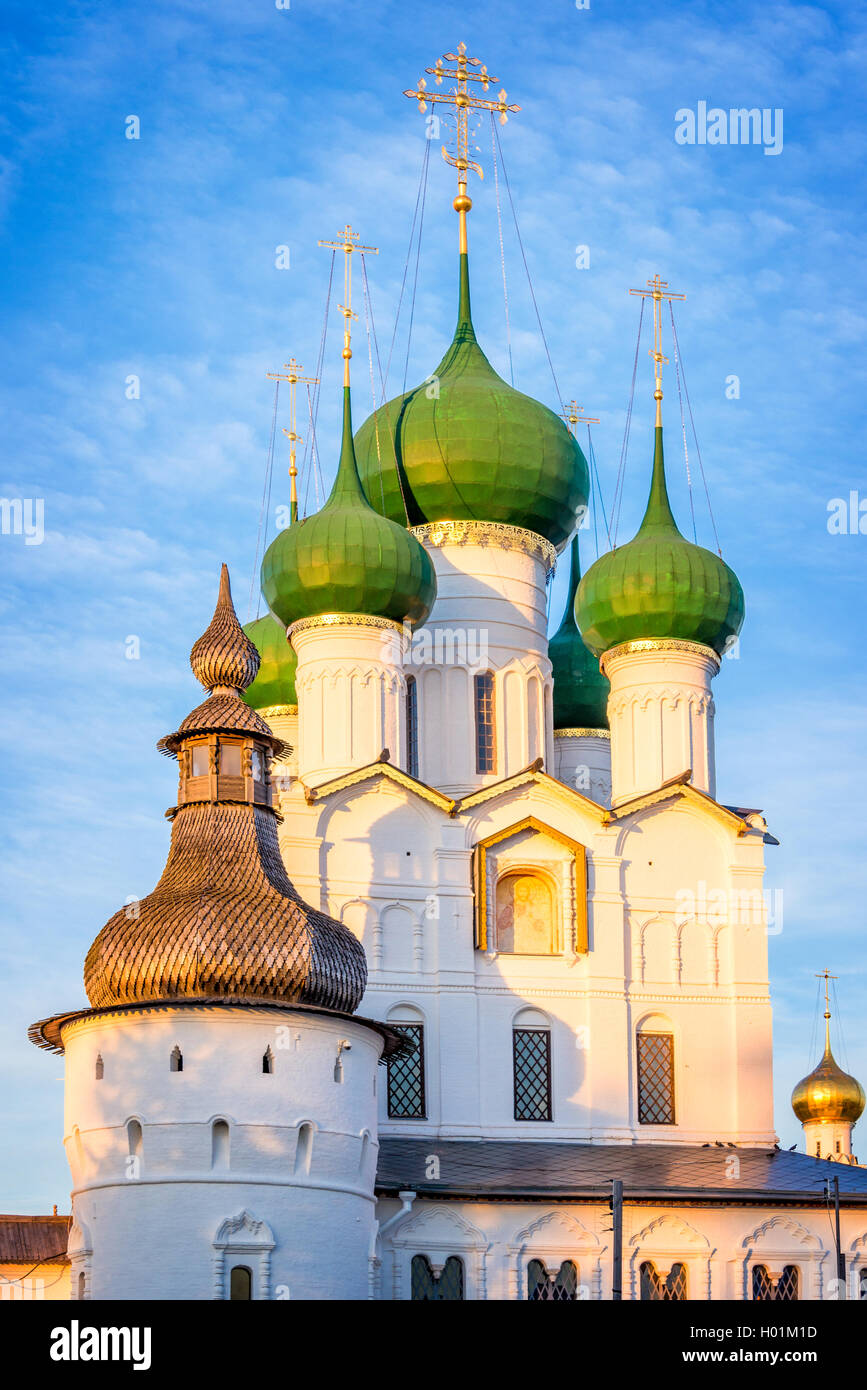 Rostov kremlin, Church of St John the Evangelist, Golden Ring, Russia Stock Photo