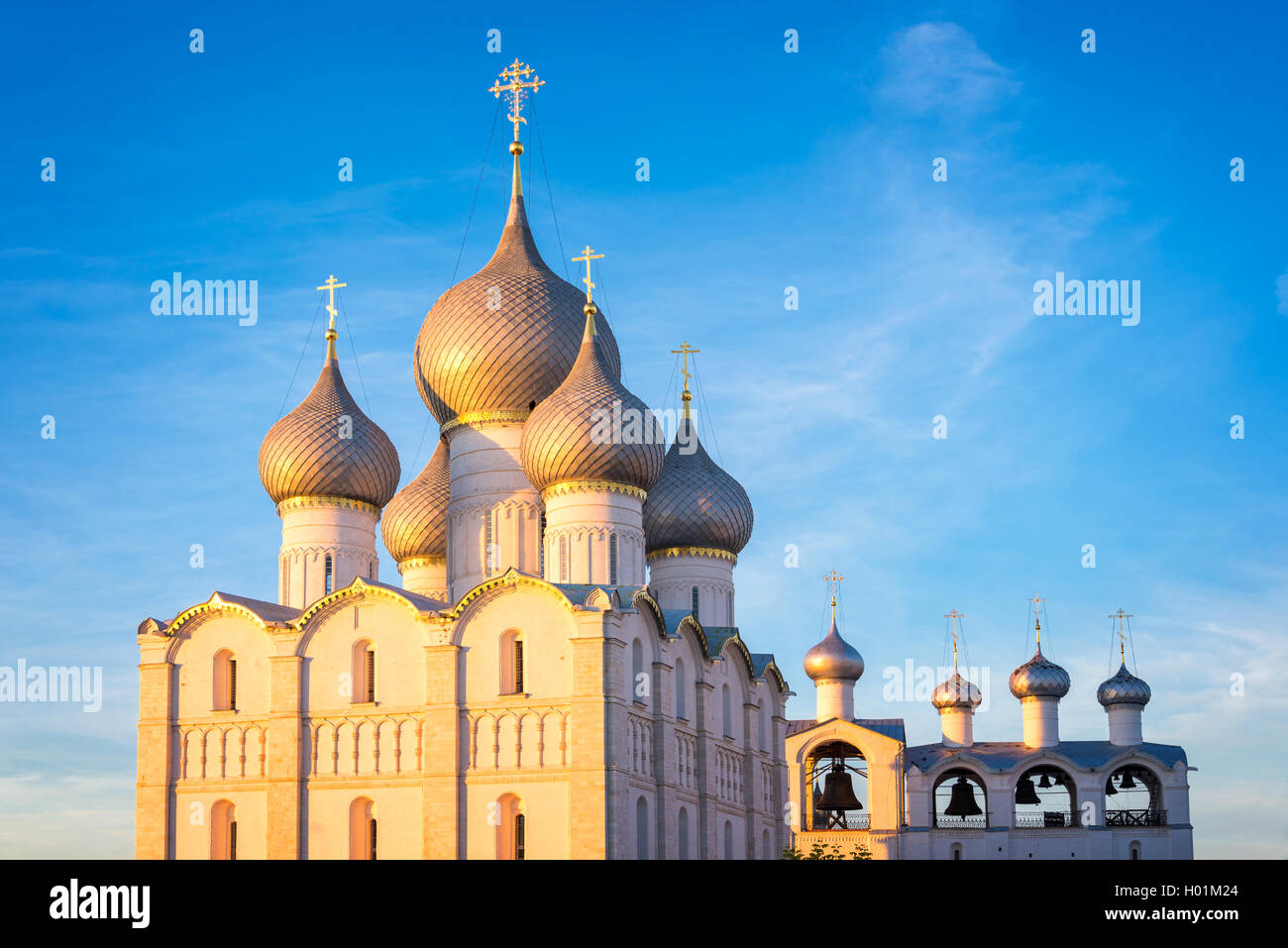 Rostov kremlin, Assumption cathedral, Golden Ring, Russia Stock Photo