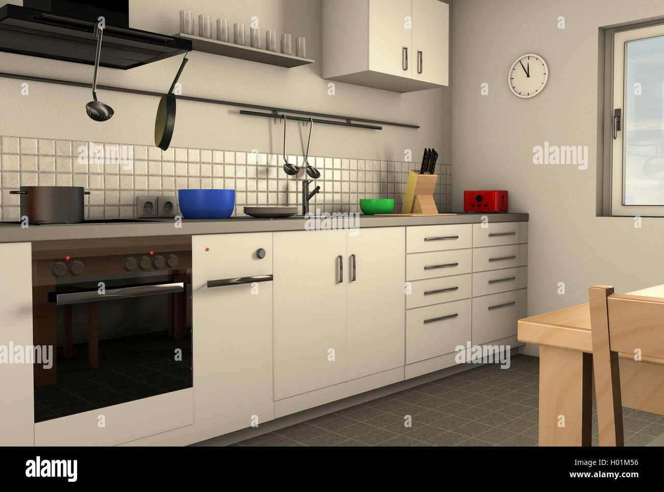 a homely kitchen Stock Photo - Alamy