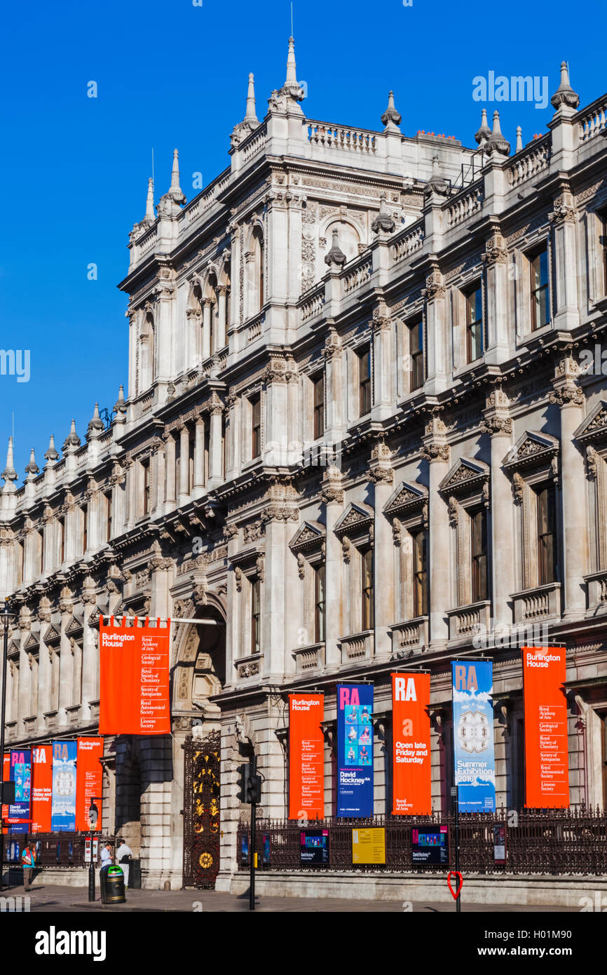England, London, Piccadilly, Burlington House, The Royal Academy of Arts Stock Photo