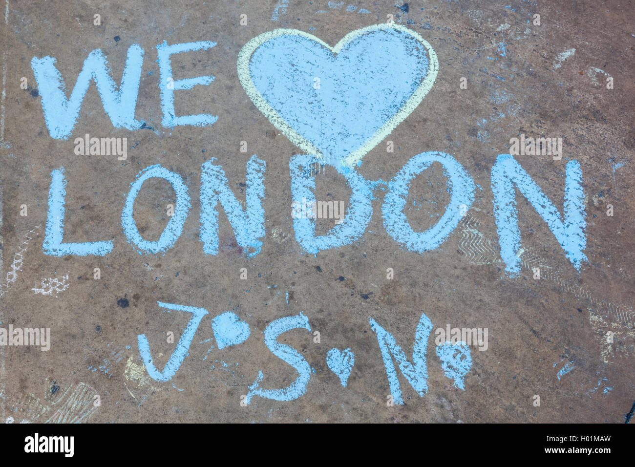 Chalk writing on pavement hi-res stock photography and images - Alamy