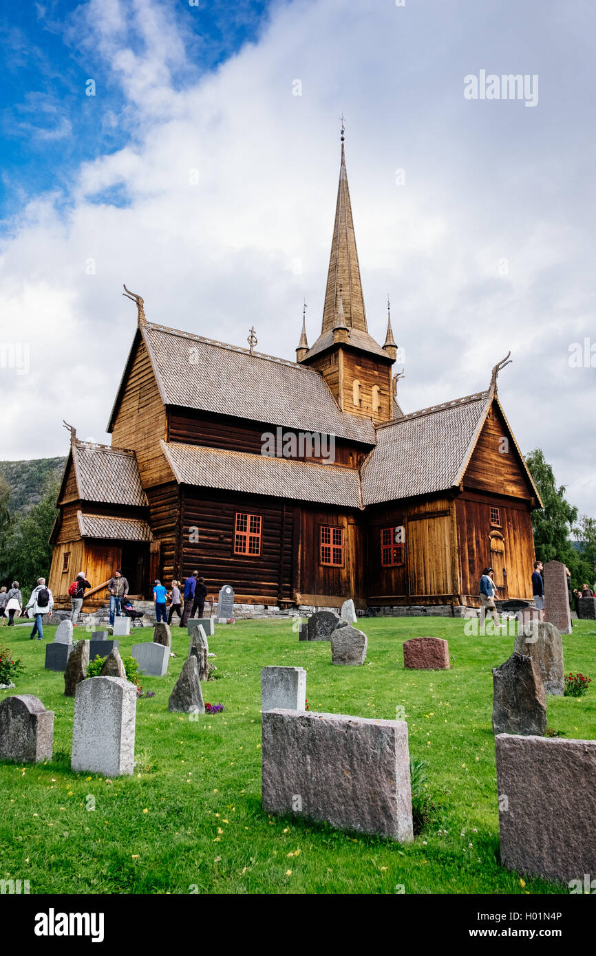 Lom Stave Church, Oppland , Norway Stock Photo