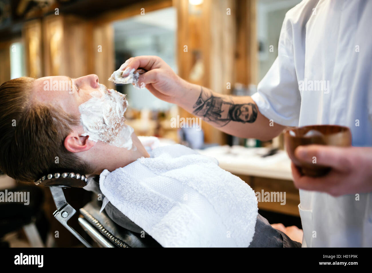 Retro shaving foam in barber hires stock photography and images Alamy