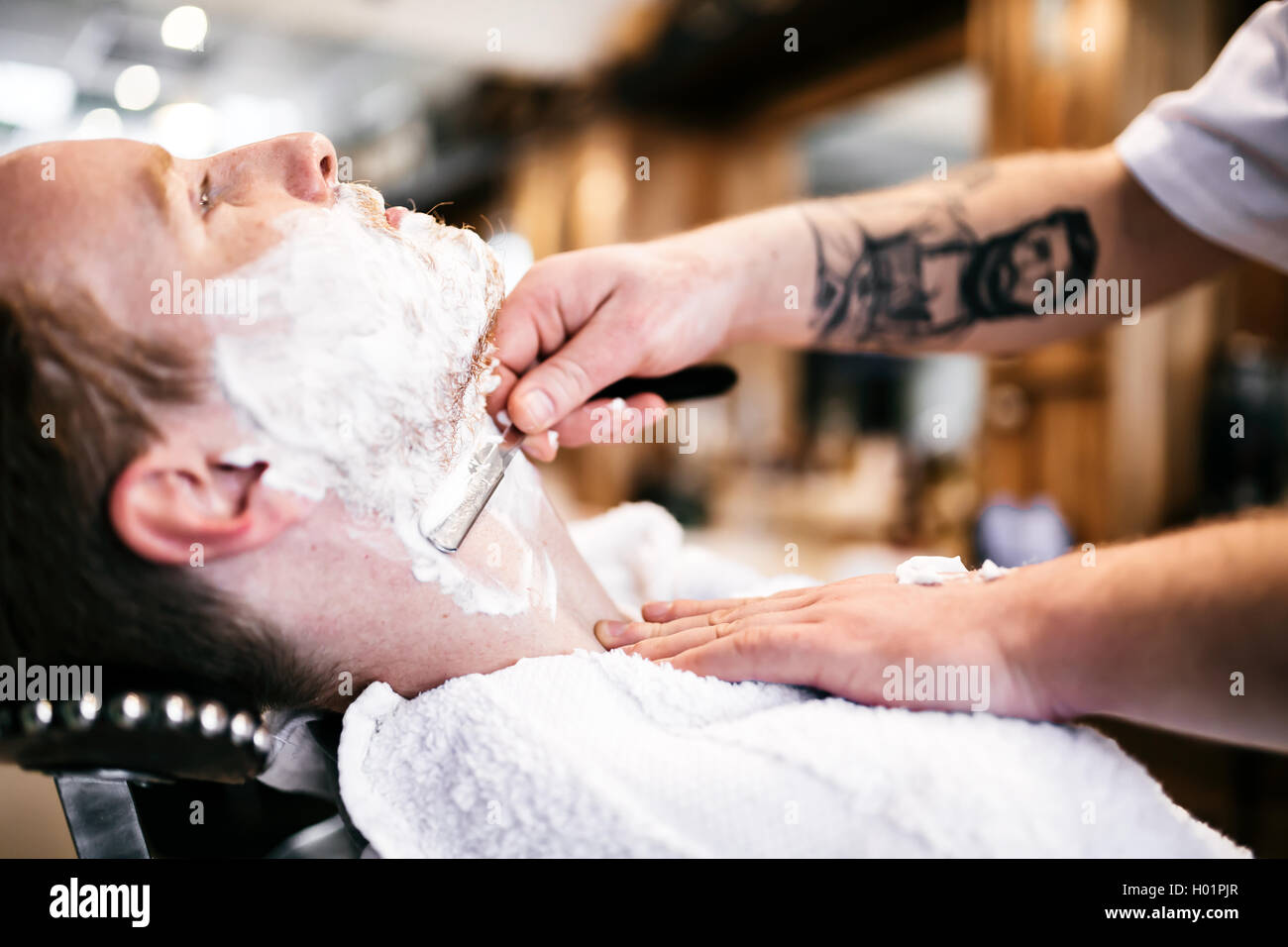 Retro shaving foam in barber hires stock photography and images Alamy