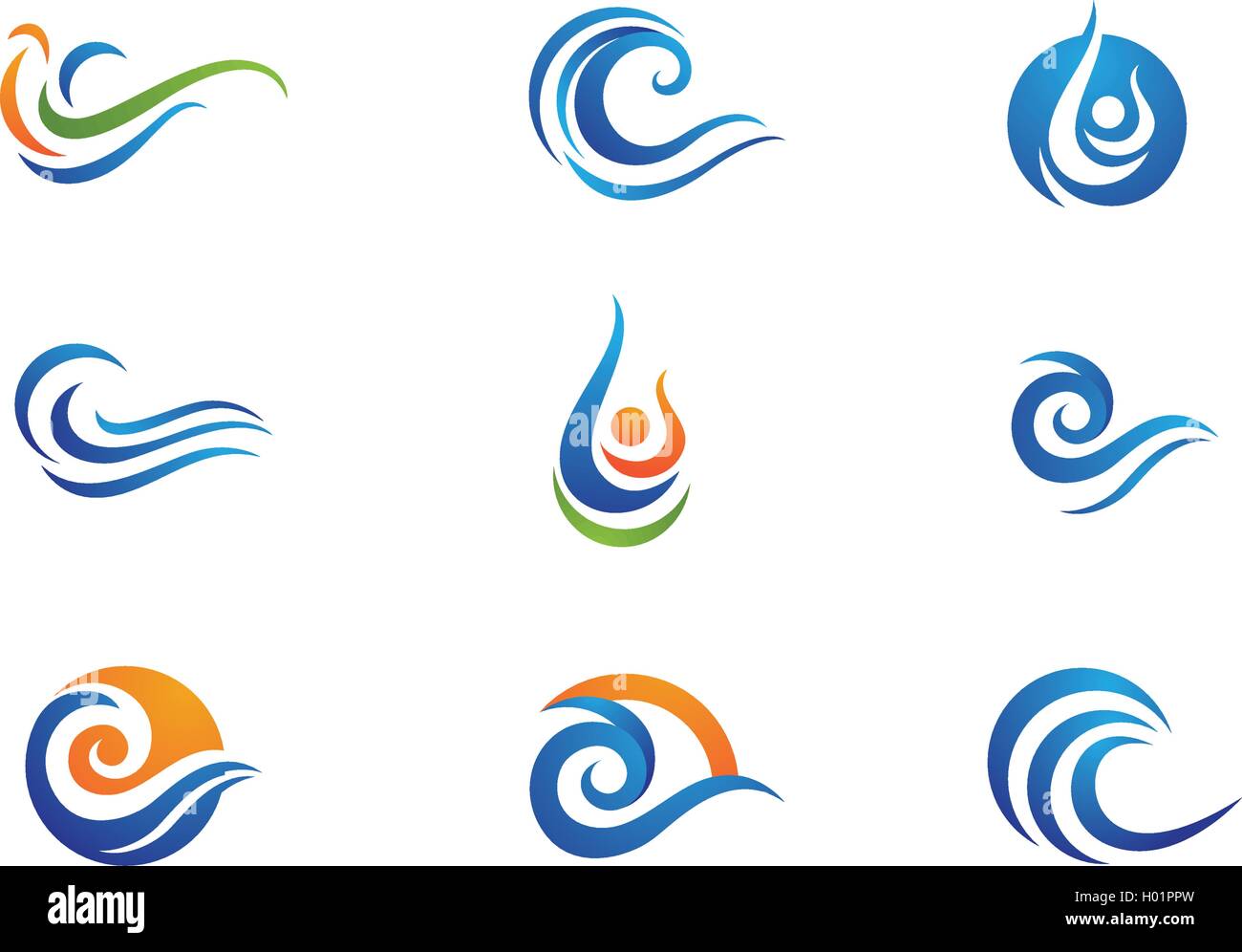 Water wave Logo Template Stock Vector Image & Art - Alamy