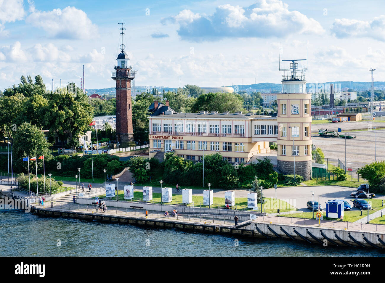 Sea harbor in Gdansk , Poland Stock Photo