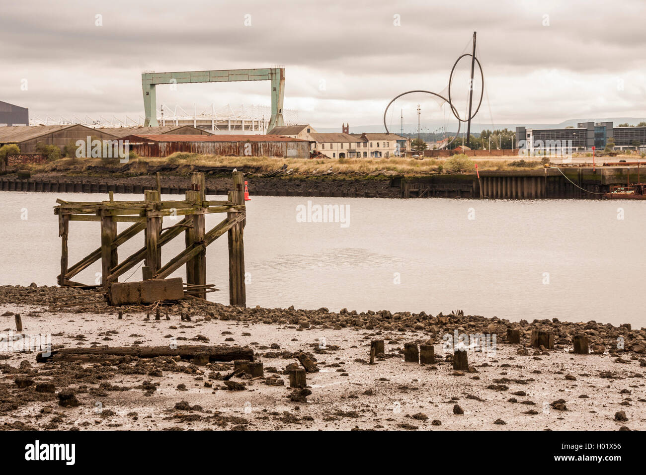 A view across the River Tees to Middlehaven from Port Clarence