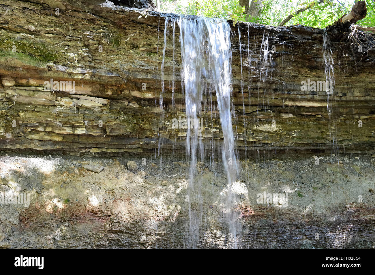 Waterfall in the Park Stock Photo
