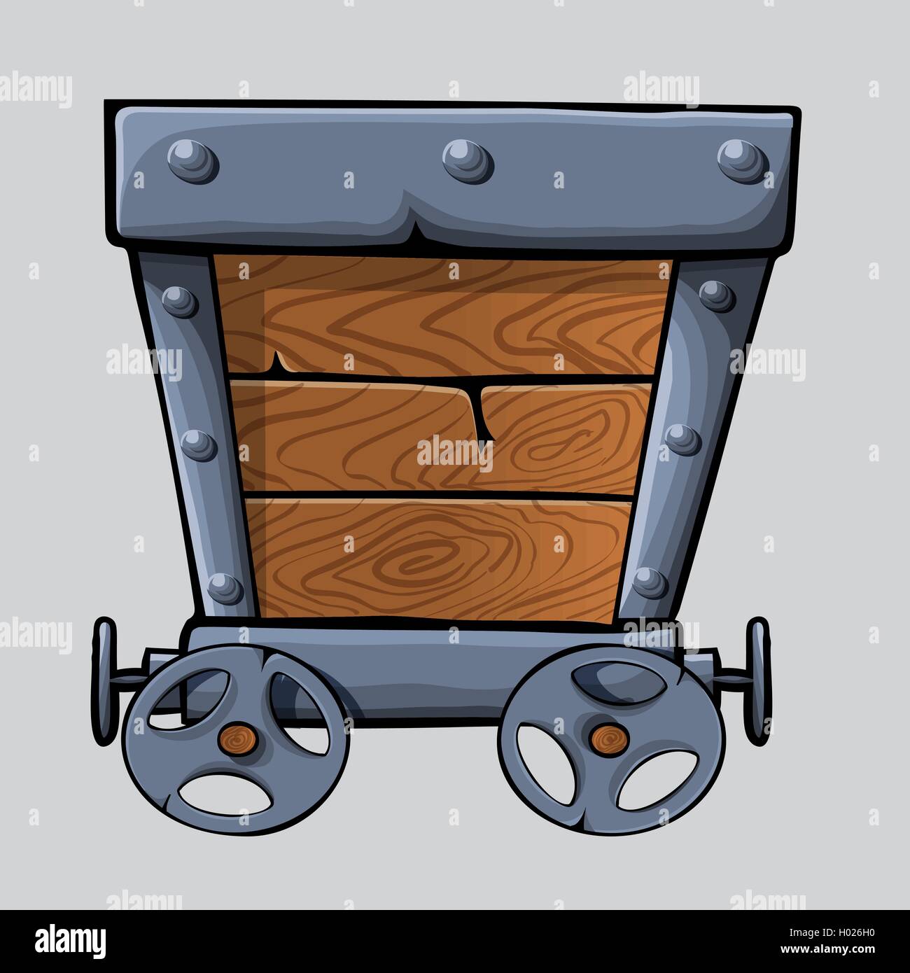 wooden mine cart Stock Vector Image & Art - Alamy