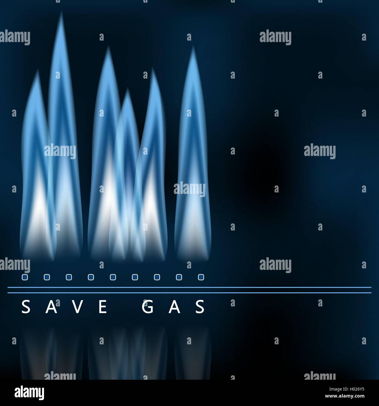 Save gas, blue gas flame, energy saving Stock Vector Image & Art Alamy