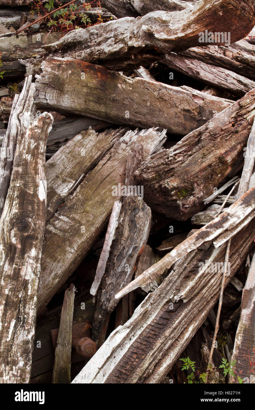 old railroad ties, special waste, Germany Stock Photo