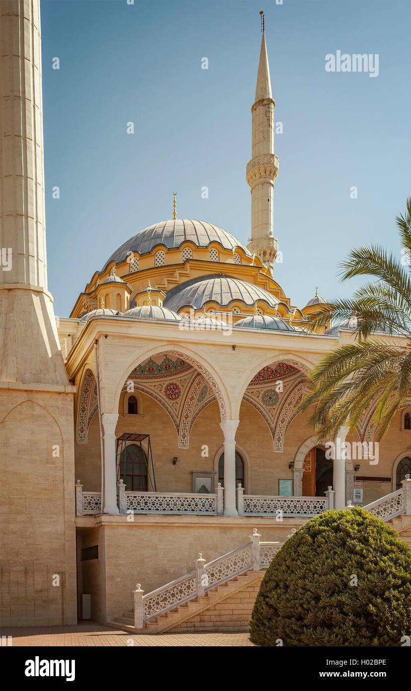 Image of Manavgat mosque, Turkey. Toned image. Stock Photo