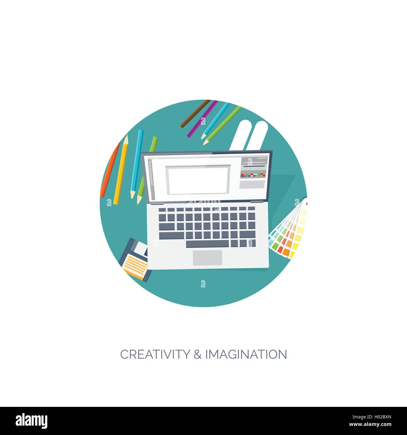 Vector illustration. Flat background. Coding, programming. SEO. Search ...