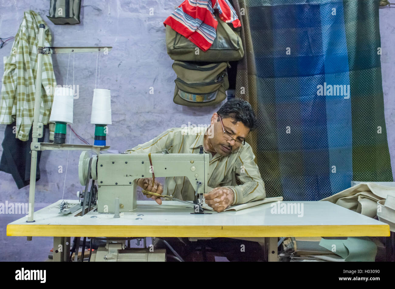 Indian tailor shop hi-res stock photography and images - Alamy