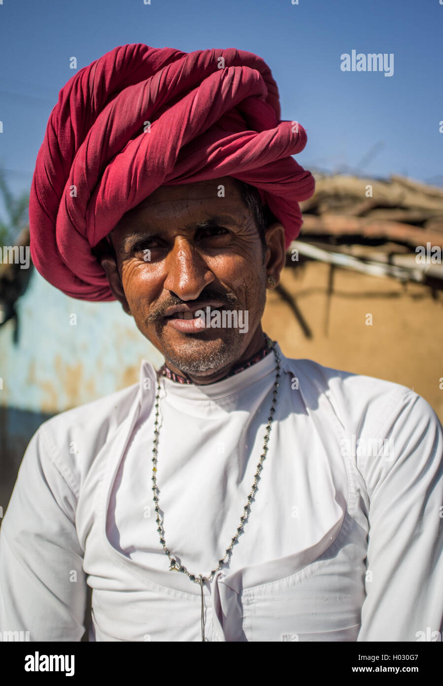 Indian farmer white turban in hi-res stock photography and images - Alamy