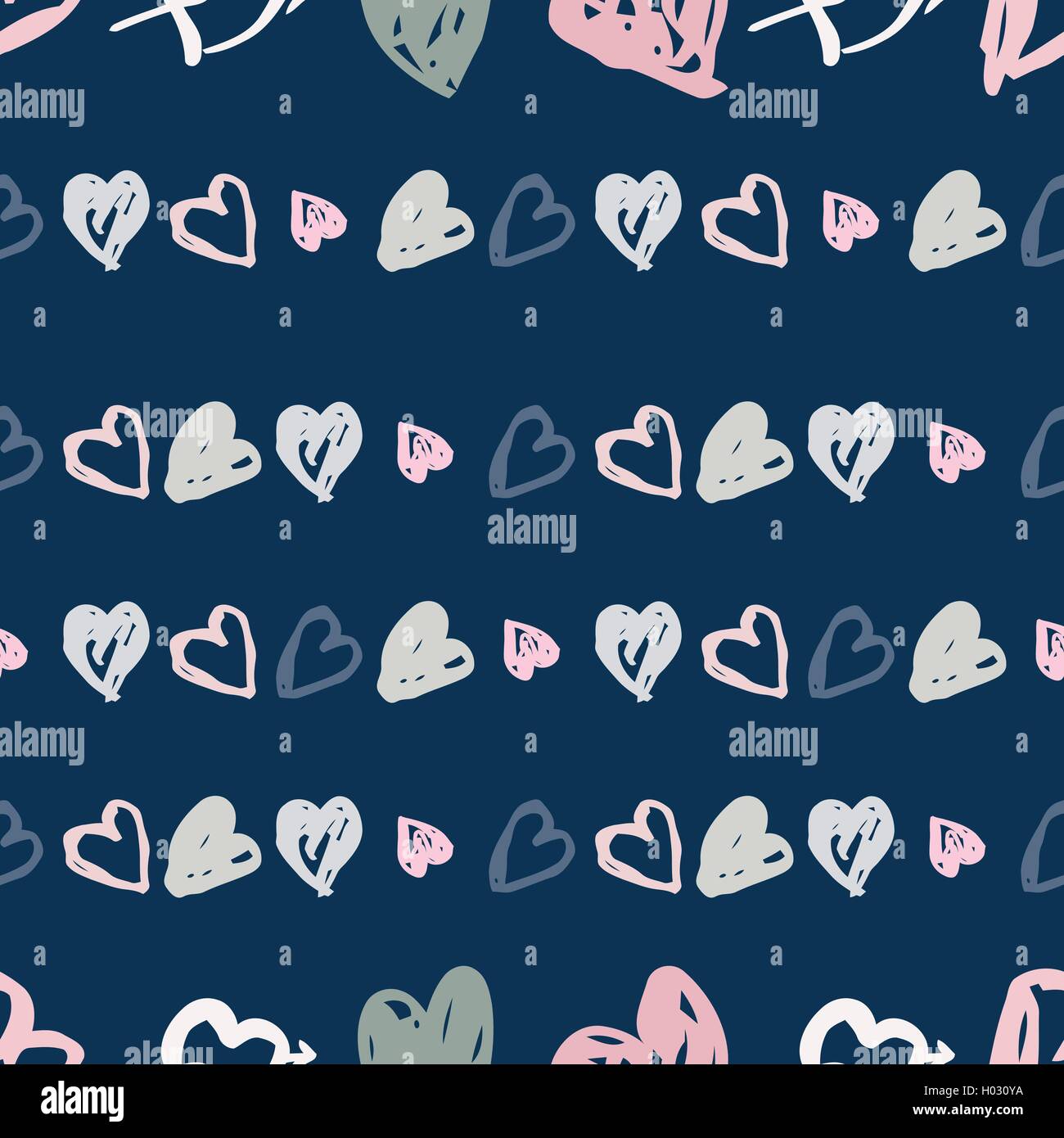 Doodle seamless pattern with hearts Stock Vector Image & Art - Alamy