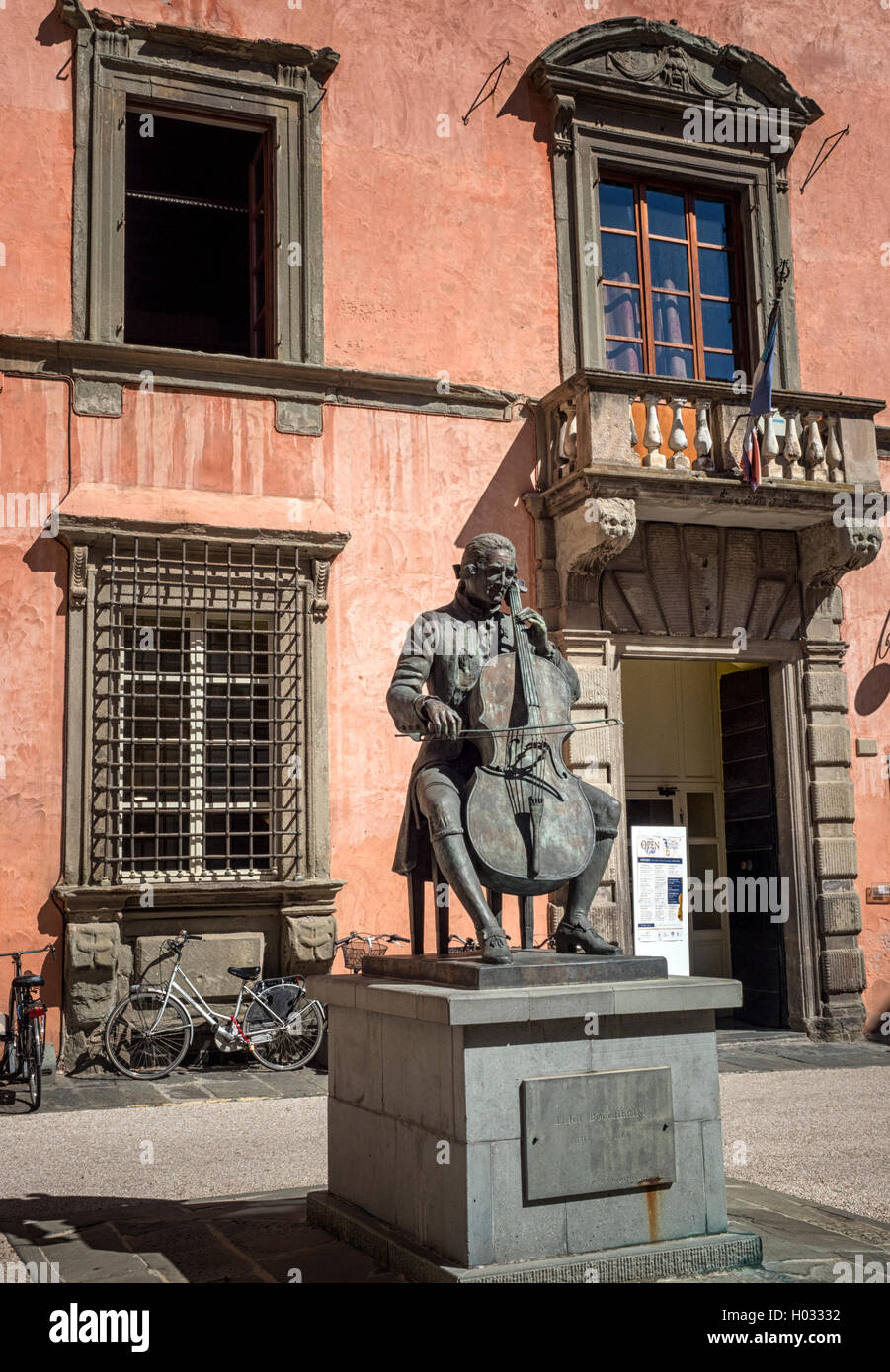 Musical Institute dedicated to composer Luigi Boccherini (Biblioteca Istituto Musicale Luigi Boccherini) in Lucca, Italy Stock Photo