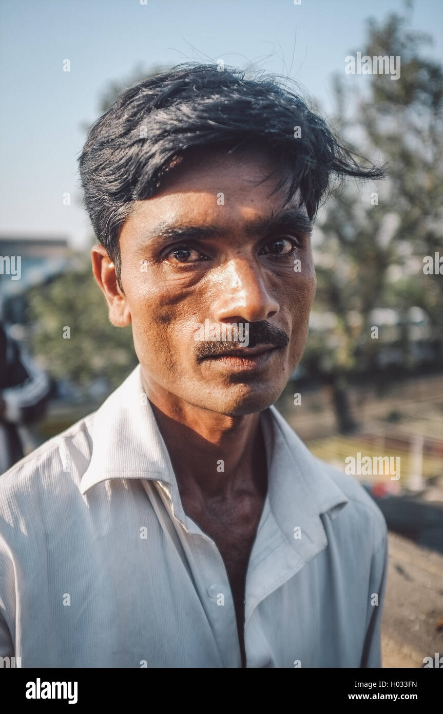 Mumbai India 08 January 2015 Unidentified Indian Man With