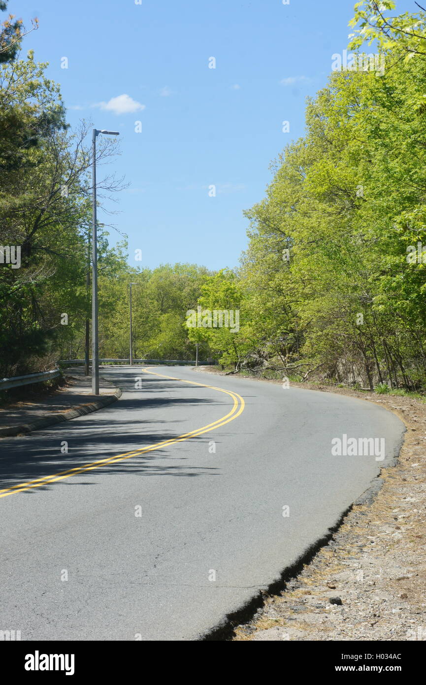 Road Through Stony Brook Reservation Stock Photo Alamy