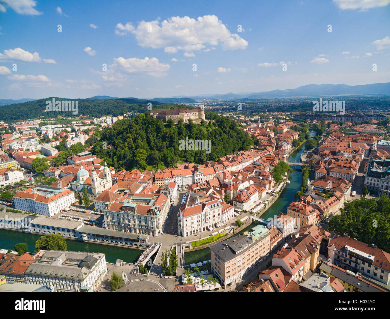 Aerial view of ljubljana hi-res stock photography and images - Alamy