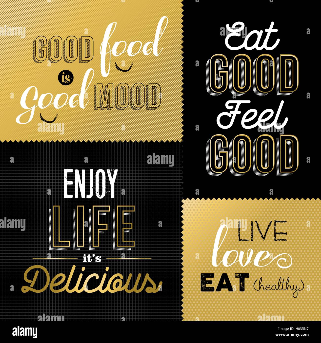 Quotes About Food Stock Vector Images Alamy