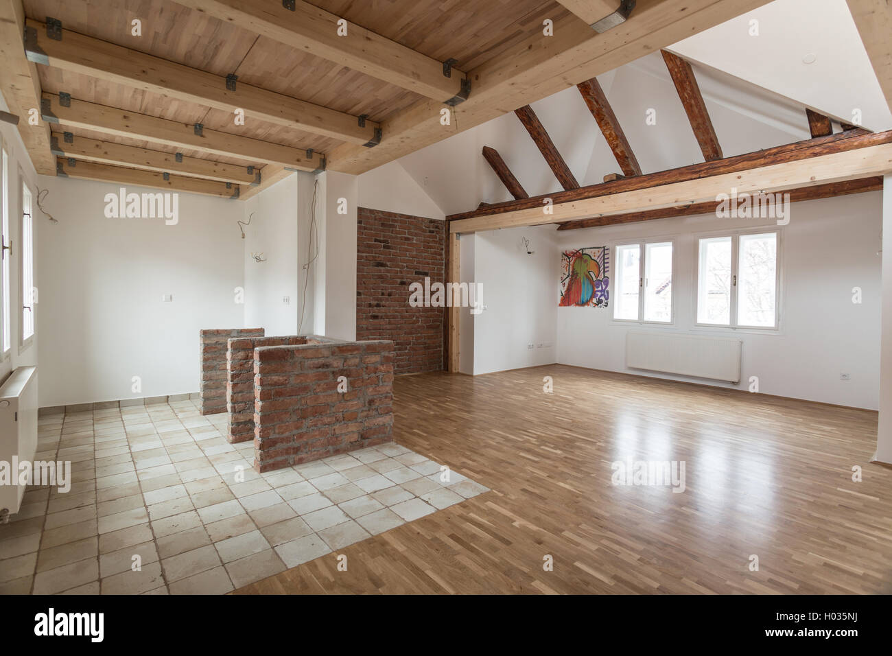Interior of modern house with empty space Stock Photo - Alamy