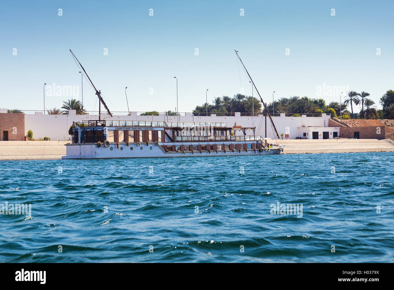 Cruiser ship on the Nile, Egypt. Stock Photo