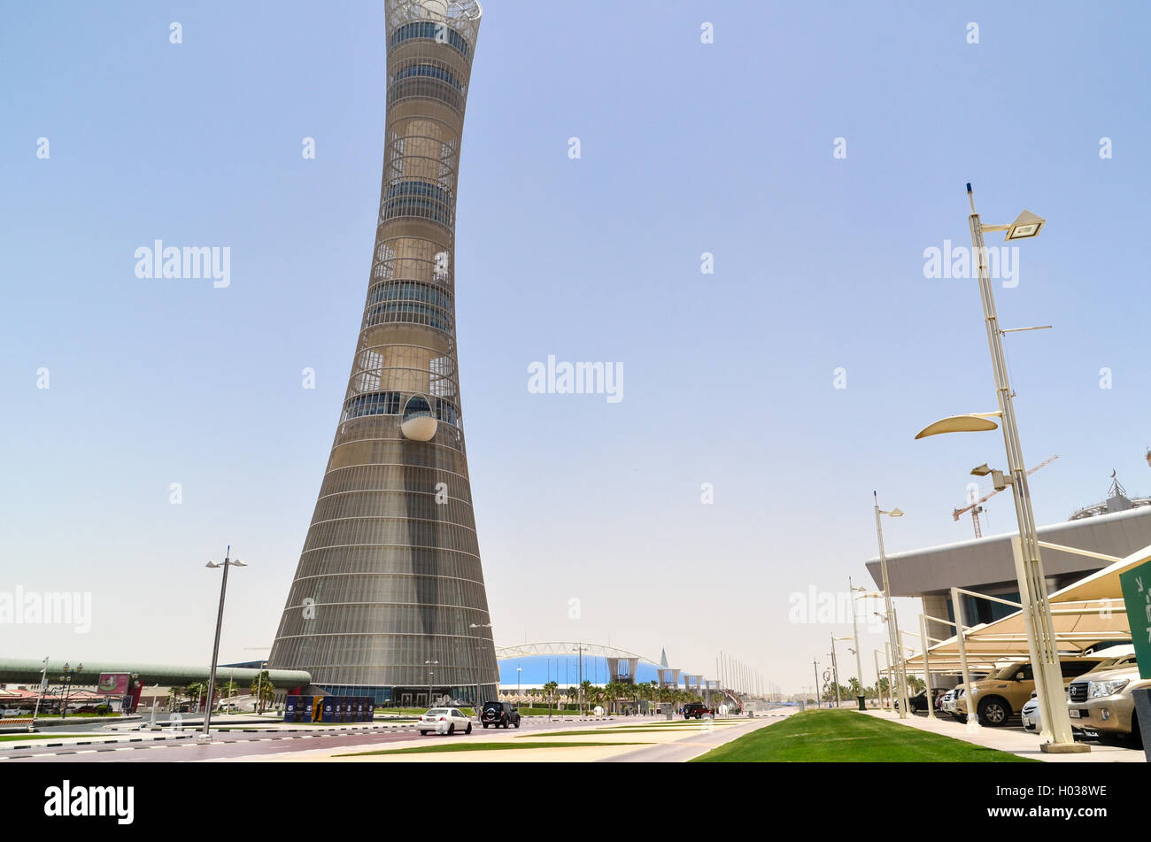 The Torch Doha (Aspire tower), the tallest structure in Qatar Stock Photo