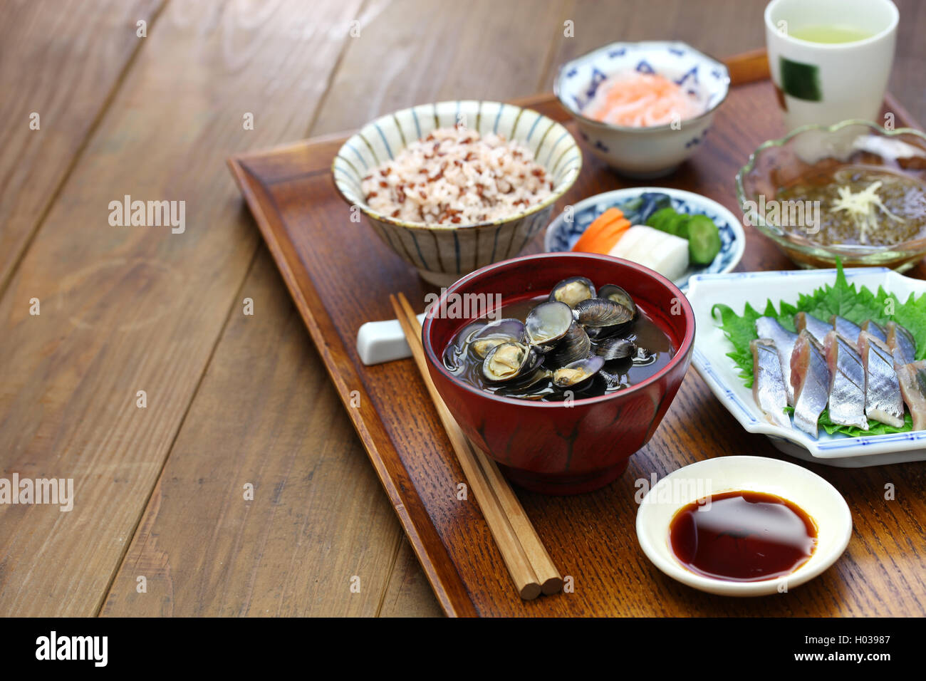 japanese set meal Stock Photo Alamy