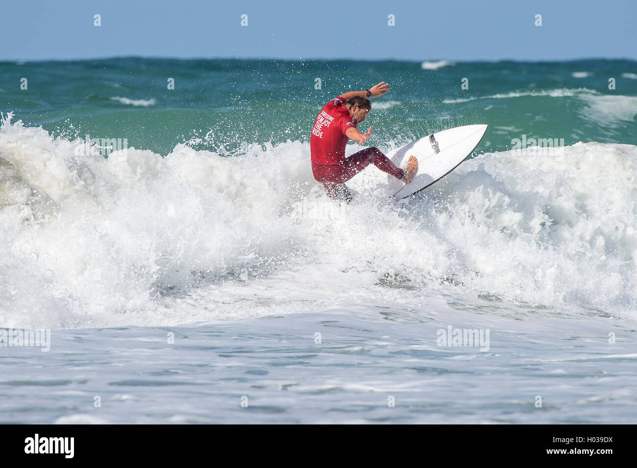 The Surfing GB Inter-Clubs Surfing Competition at Fistral in Newquay Stock Photo