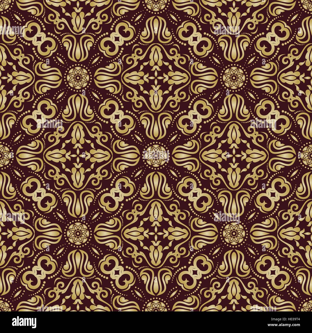 Seamless Damask Vector Background Stock Vector Image & Art - Alamy