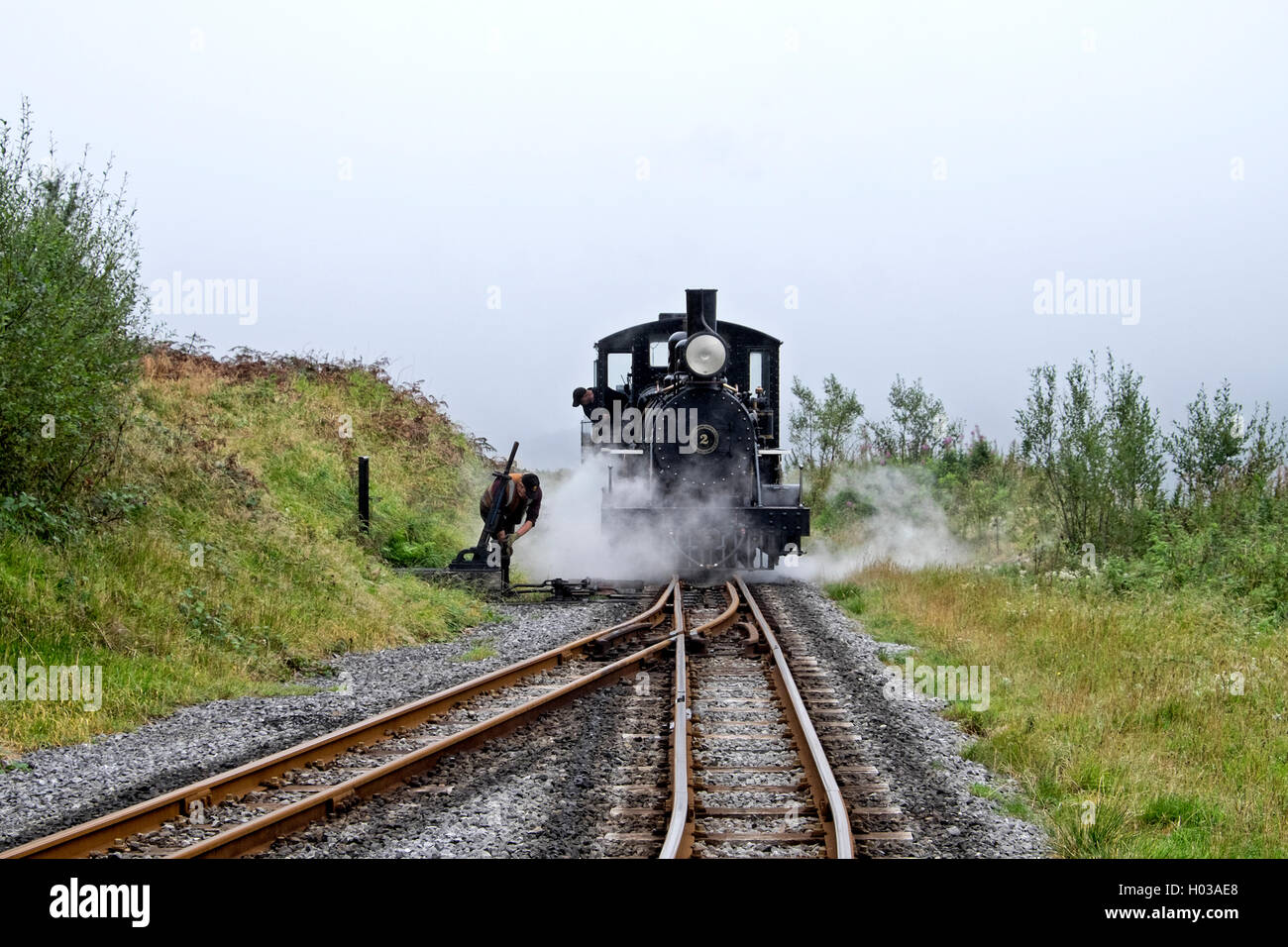 Brecon Mountain Railway Merthyr Tydfil Wales steam train Stock Photo
