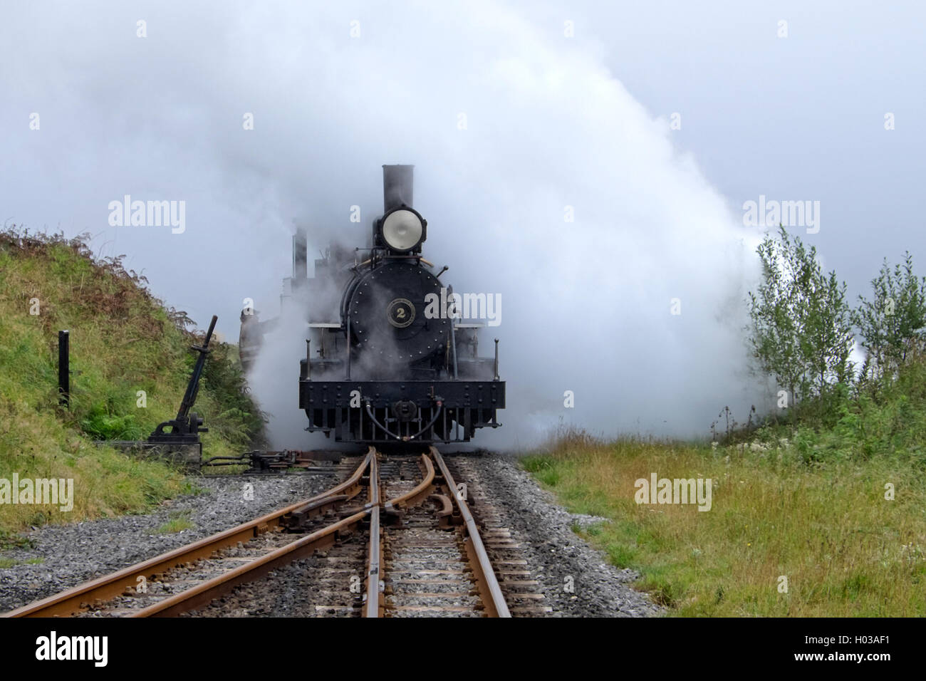 Brecon Mountain Railway Merthyr Tydfil Wales steam train Stock Photo