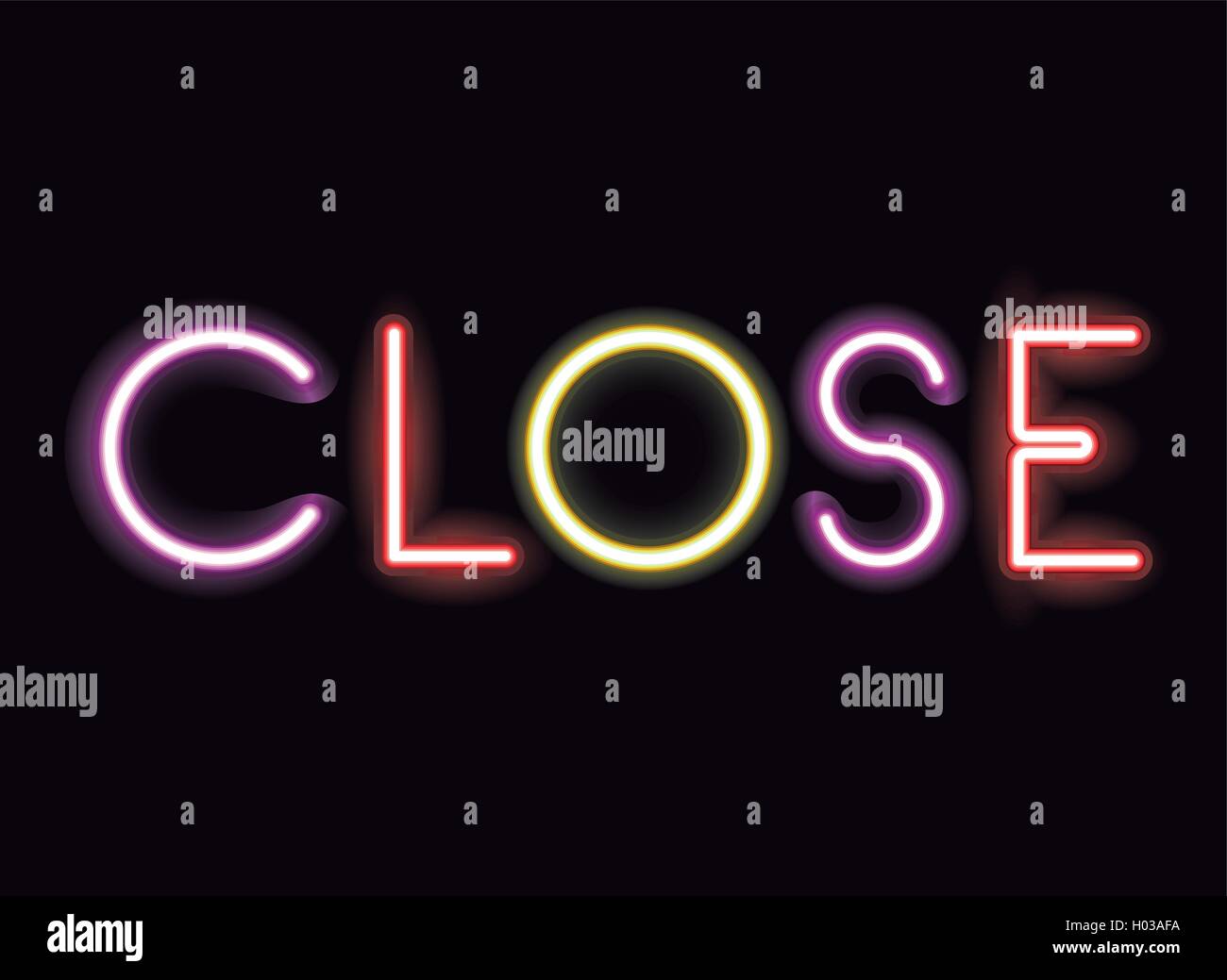 Neon font text design stock vector image art alamy