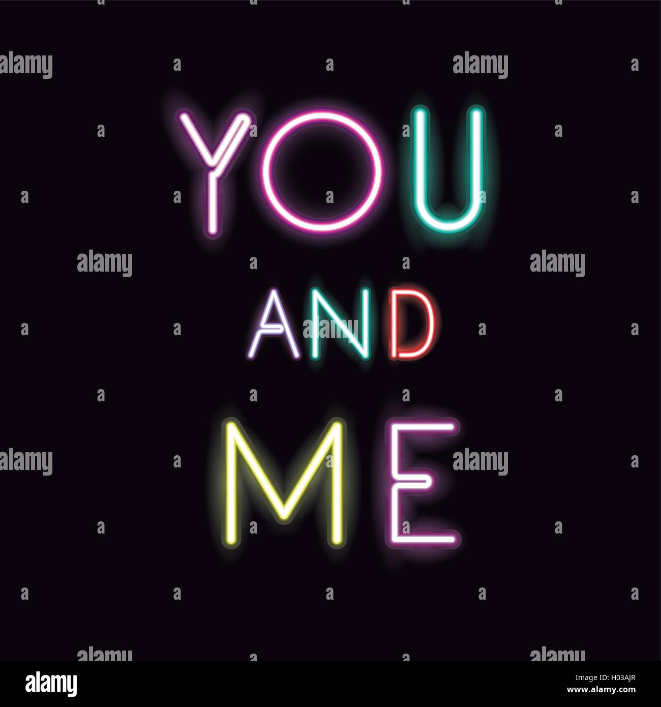 Neon font text design stock vector image art alamy