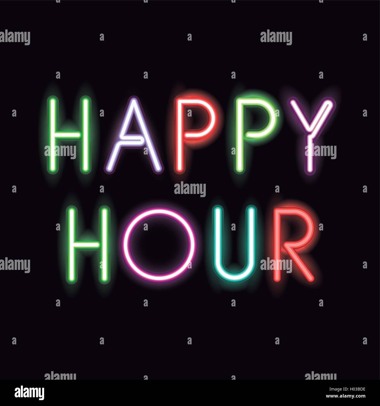 Neon font text design Stock Vector Image & Art - Alamy