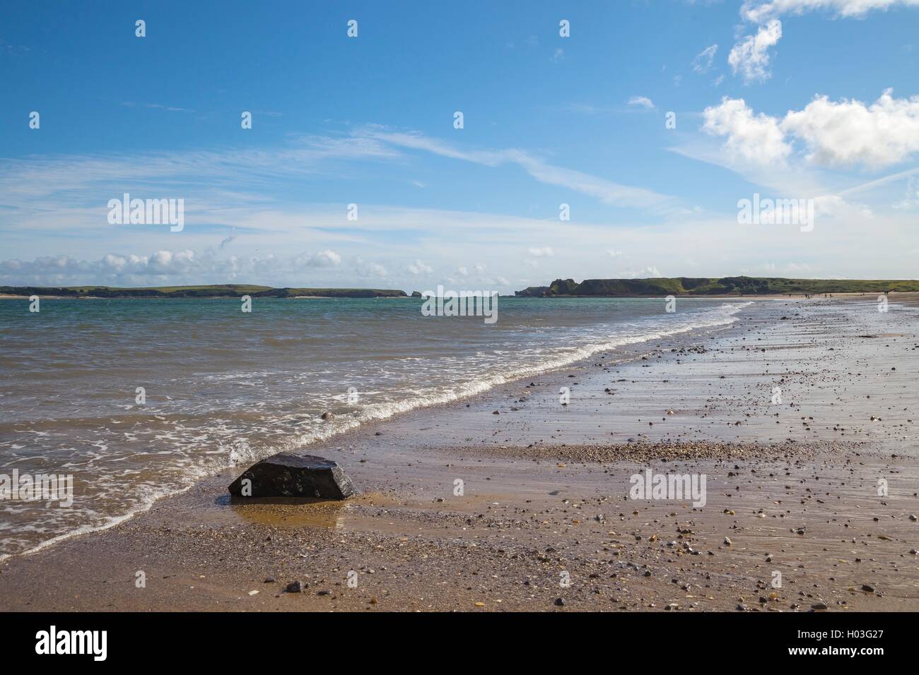 The beach at Tenby, Wales, Great Britain Stock Photo